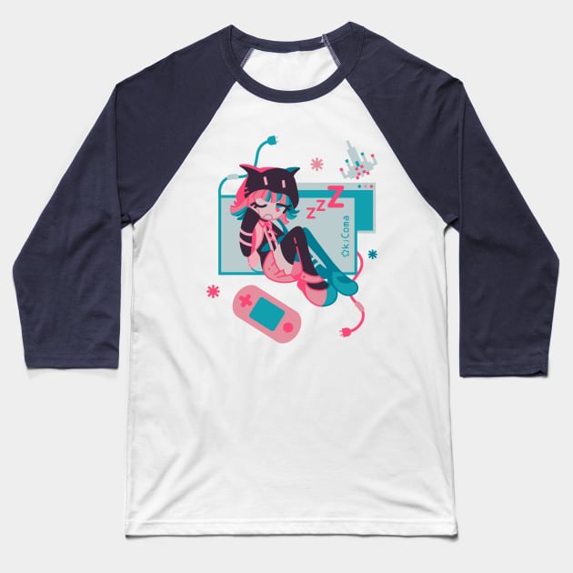 Ultimate sleepy gamer Baseball T-Shirt by OkiComa